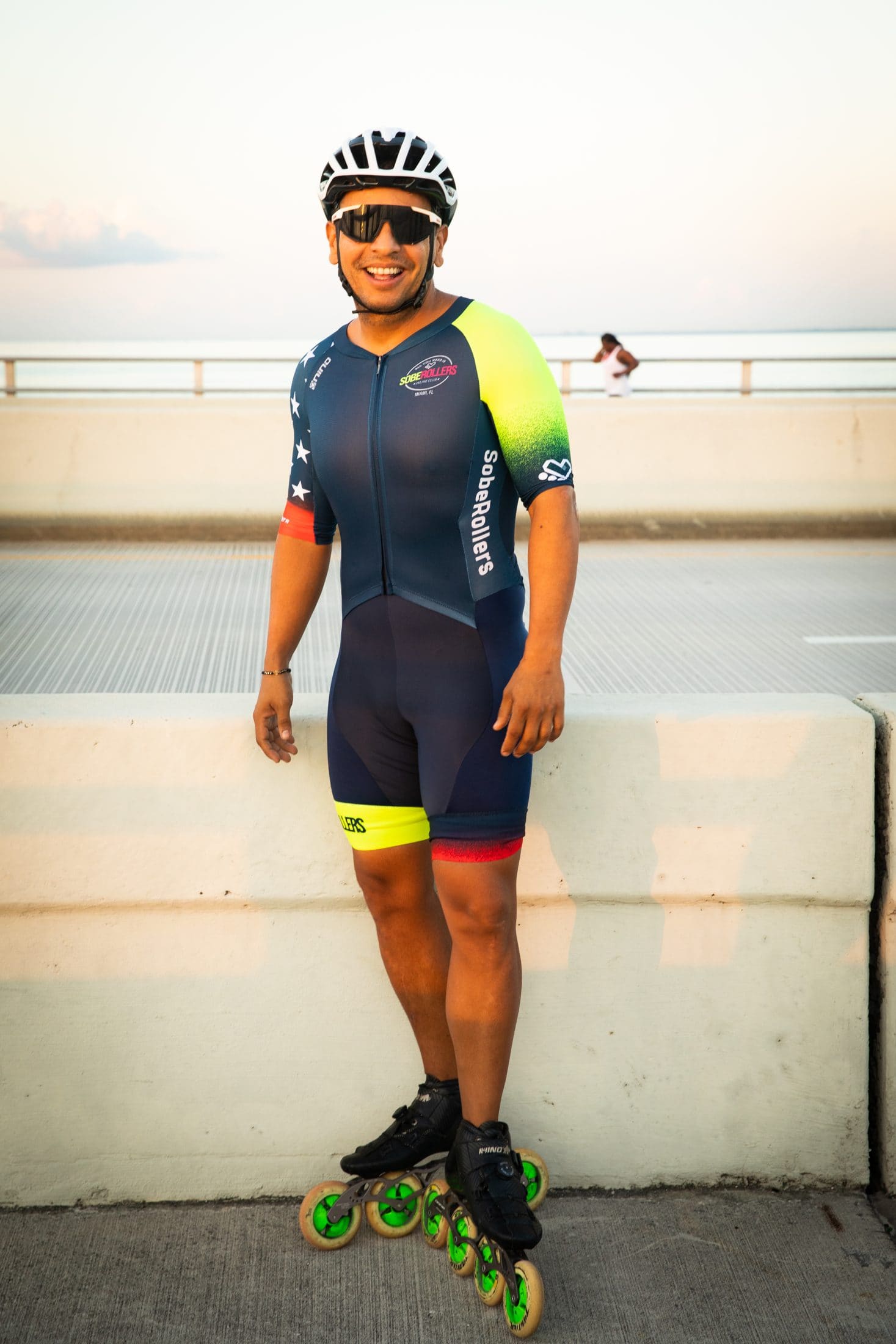 Portrait of Juan C. in the SobeRollers team kit
